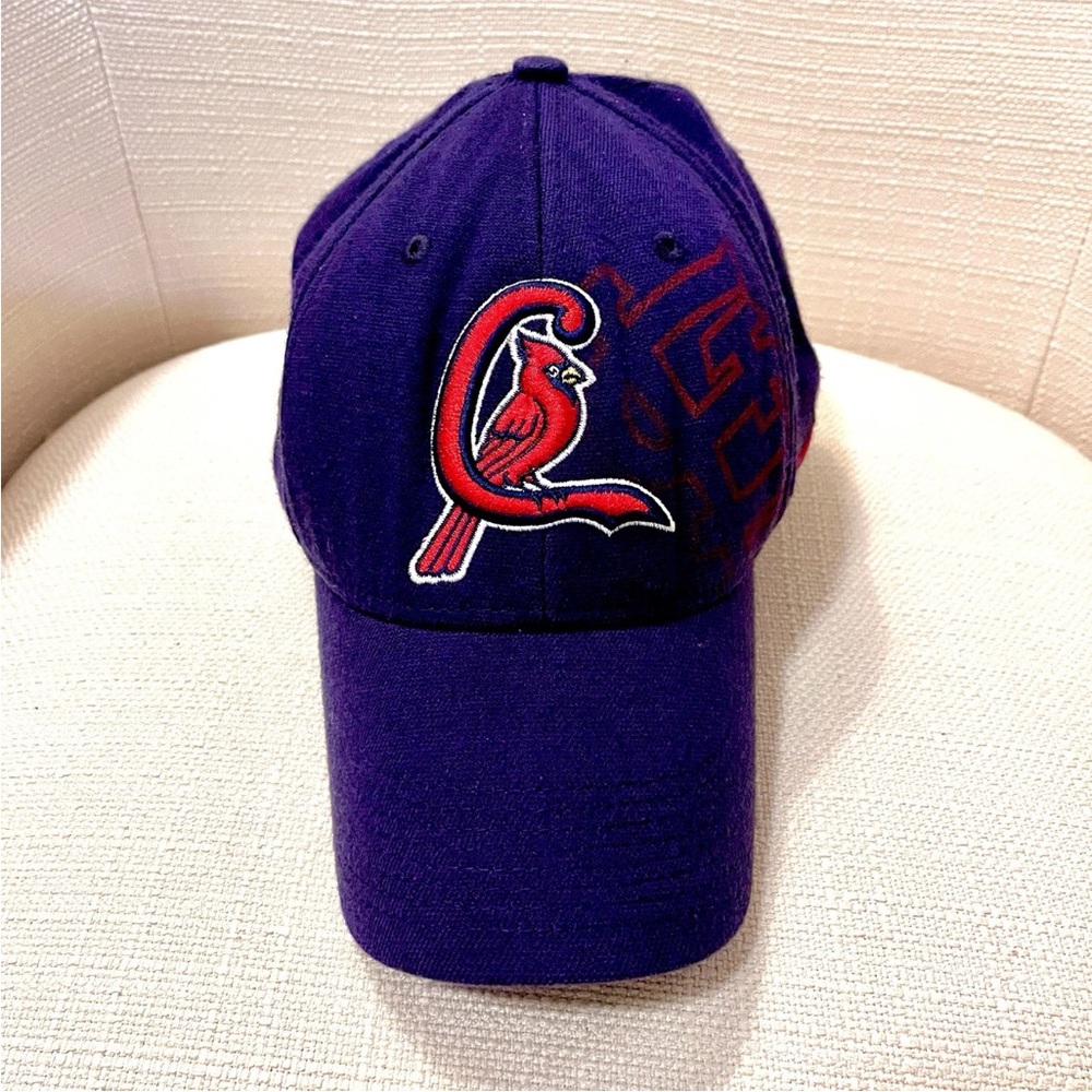 St Louis Cardinals Hat Cap Fitted Mens Blue Red Nike Flex Stretch Logo Baseball